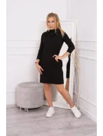 Šaty s kapucňou a vreckami čierne Šaty s kapucňou a vreckami čierne