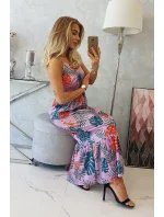 Šaty s motívom listov fialovej Šaty s motívom listov fialovej