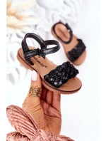 Dětské Pletené Sandály Černé model 21555318 - Boto