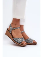 Dámské sandály Na Černobílé model 21657299 - SERGIO LEONE Dámské sandály Na Černobílé model 21657299 - SERGIO LEONE