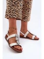 Dámské Ploché Sandály S Ozdobami model 21661469 Bílé - SERGIO LEONE