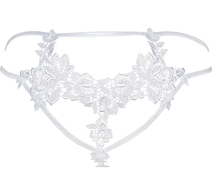 Zmyselné tangá V-8858 biela - Axami