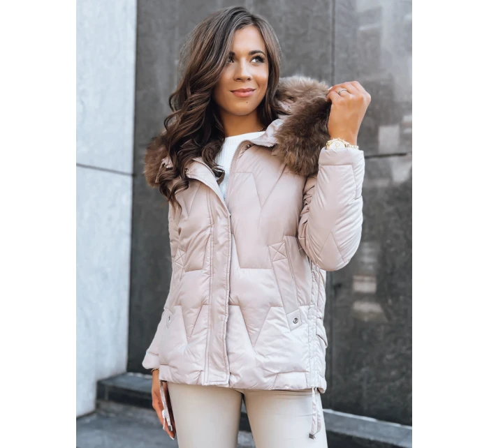 Dámska zimná bunda SNOW beige FashionStreet TY3817