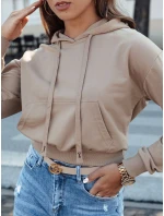 TRENDHOOD dámska mikina s kapucňou svetlohnedá FashionStreet BY1311