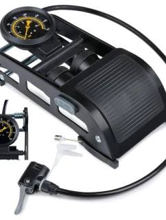 2-PIESTOVÁ NOŽNÁ PUMPA S MANOMETROM BICYKEL AUTO LOPTA DUNLOP