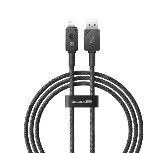Baseus Nezlomiteľný kábel USB-IP 2,4A 1 m (čierny)