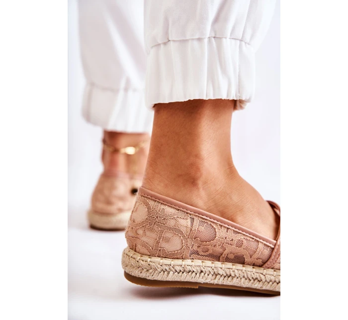 Klasické dámské espadrilky prolamované nude model 21588416 - S.Barski