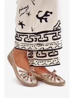 Ploché baleríny z přírodní kůže model 21684998 zlaté - Zazoo