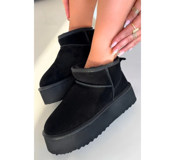 Ženské sněhule z přírodního semiše černé Mairene Ženské sněhule z přírodního semiše černé Mairene