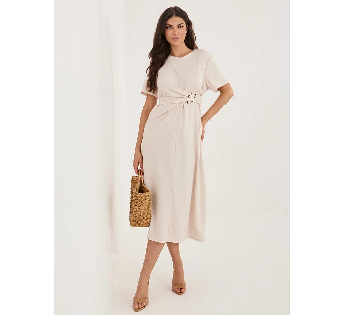 Sukienka MI SK model 22109767 jasny beżowy - FPrice