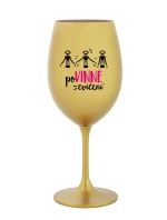 POVINNÉ CVIČENÍ - zlatá sklenice na víno 350 ml