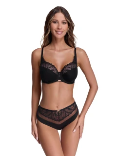 Podprsenka 2107 Yasemin čierna s béžovou - AVA