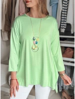 Dámska oversize maslová blúzka s príveskom COMFILA svetlozelená FashionStreet RY2792 Dámska oversize maslová blúzka s príveskom COMFILA svetlozelená FashionStreet RY2792
