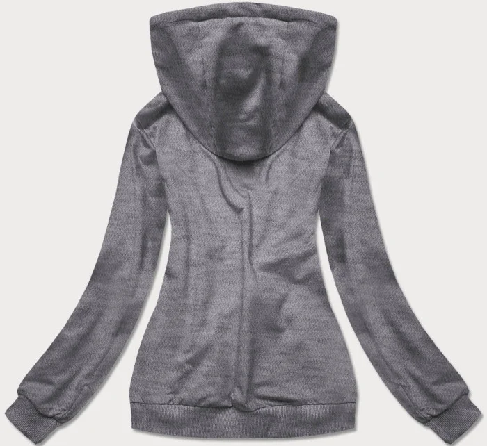 Tmavosivá tenká dámska "klokanie" mikina (W06-5)