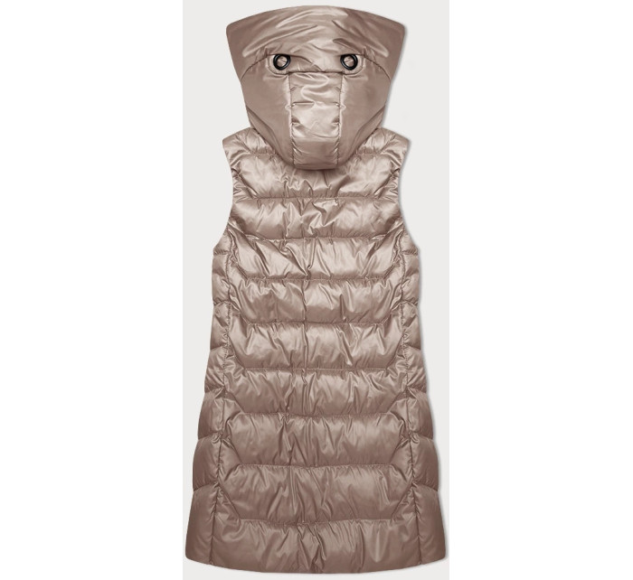 Světle béžová dámská vesta s odepínací kapucí S'West (B8231-51)