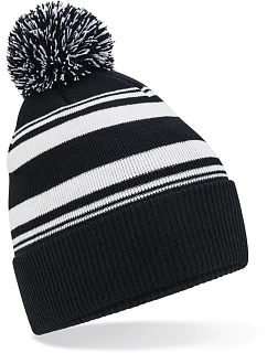 B Pletená čepice s pruhy 53. black/white model 22433344 - Beechfield