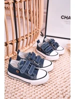 Dziecięce Trampki Na Rzepy BIG STAR HH374201 Granatowe