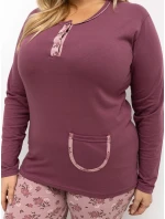 DU PI FP 508.57 tmavoružové pyžamo DU PI FP 508.57 tmavoružové pyžamo