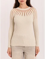 Sweter IR SW model 22400690 jasny beżowy - FPrice Sweter IR SW model 22400690 jasny beżowy - FPrice