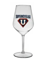 SUPERUČITELKA (ZNAK) - čirá nerozbitná sklenice na víno 470 ml SUPERUČITELKA (ZNAK) - čirá nerozbitná sklenice na víno 470 ml