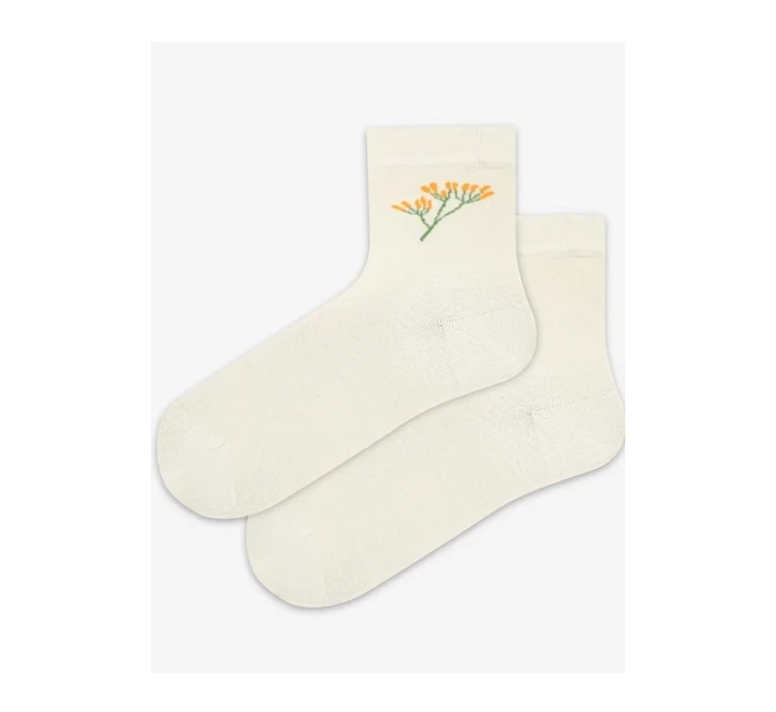 TENKÉ PONOŽKY FARBA 2-6 ROKOV DIEVČATÁ OFF WHITE 24-26