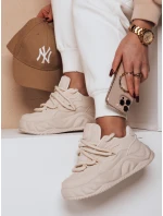 Dámske tenisky na platforme LALANDRA beige Dstreet ZY0684