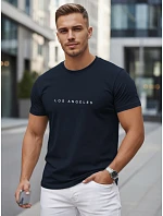 Pánske bavlnené tričko s nápisom Los Angeles tmavomodré FashionStreet NX5099R