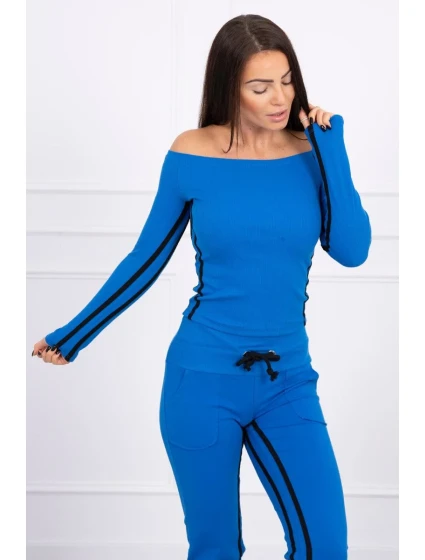 Súprava s dvojitým lemovaním nevädza modrá