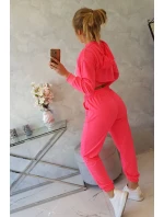 Bavlnená 3dielna sada ružová neónová