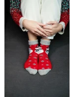 Unisex vianočné ponožky v krabici - 1 pár so snehuliakom