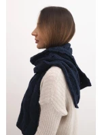 Dámsky klasický vlnený šál s vrkočovým vzorom KN22 granátový