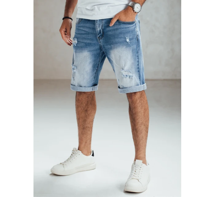 Pánske modré džínsové šortky FashionStreet SX2560 Pánske modré džínsové šortky FashionStreet SX2560