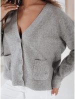 Dámský kardigan šedý model 21990987 - Dstreet Dámský kardigan šedý model 21990987 - Dstreet