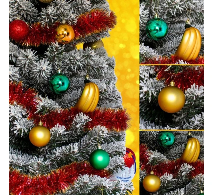 DEKORATÍVNE PLASTOVÉ OZDOBY BEZPEČNÉ 7KS BANÁNOVÁ SĽUDA