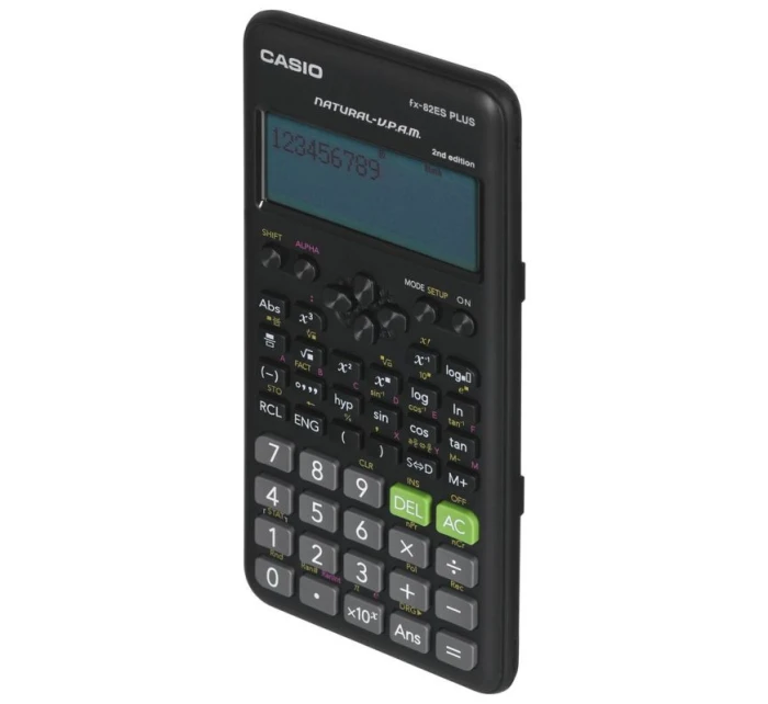 CASIO FX-82ESPLUS-2 VEDECKÁ KALKULAČKA, 252 FUNKCIÍ, 77X162MM, ČIERNA KRABICA