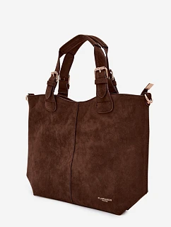 Hnědá kabelka z imitace semiše model 22111656 - Flora&Co