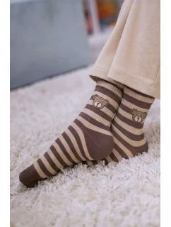 Pruhované detské ponožky s medvedíkom 1184.061