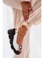 Dámské Kožené Sandály Na Klínu A Platformě S Dekorací model 21693582 Bílé - Artiker