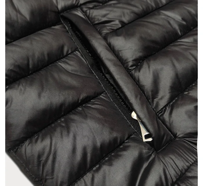 Černá dámská prošívaná bunda s kapucí model 18311070 - S'WEST