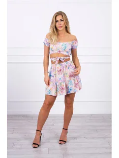 Púdrovo ružová kvetinová sada