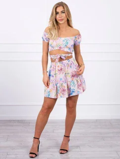 Púdrovo ružová kvetinová sada