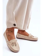 Dámské semišové mokasíny béžové model 21625521 - Boto Dámské semišové mokasíny béžové model 21625521 - Boto