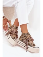 Dámské Tenisky S Mašlí A Zipem Na Platformě model 21705288 - EVENTO Dámské Tenisky S Mašlí A Zipem Na Platformě model 21705288 - EVENTO