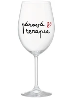 PÁROVÁ TERAPIE - čirá sklenice na víno 350 ml