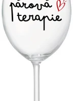 PÁROVÁ TERAPIE - čirá sklenice na víno 350 ml