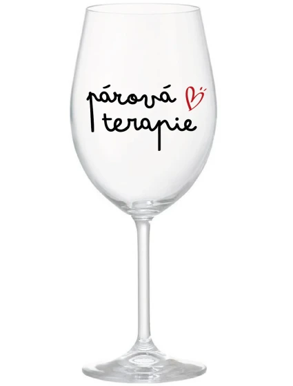 PÁROVÁ TERAPIE - čirá sklenice na víno 350 ml