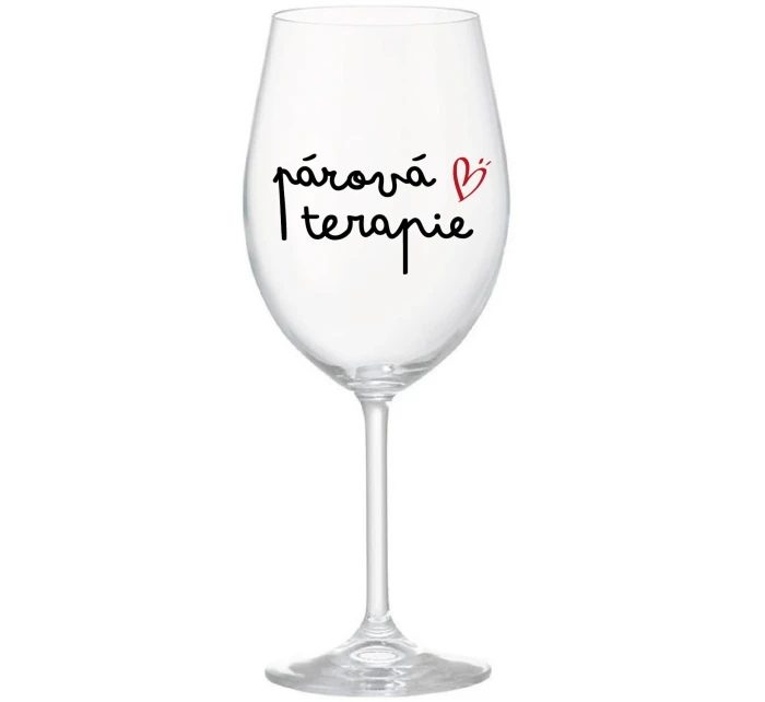 PÁROVÁ TERAPIE - čirá sklenice na víno 350 ml