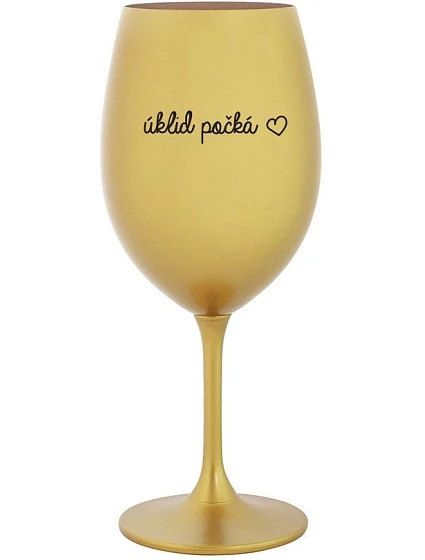 ČISTIACE POHÁRKY - zlatý pohár na víno 350 ml