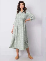 Dámske šaty 232 SK 8009.16 Pistáciová vzor - RUE PARIS Dámske šaty 232 SK 8009.16 Pistáciová vzor - RUE PARIS