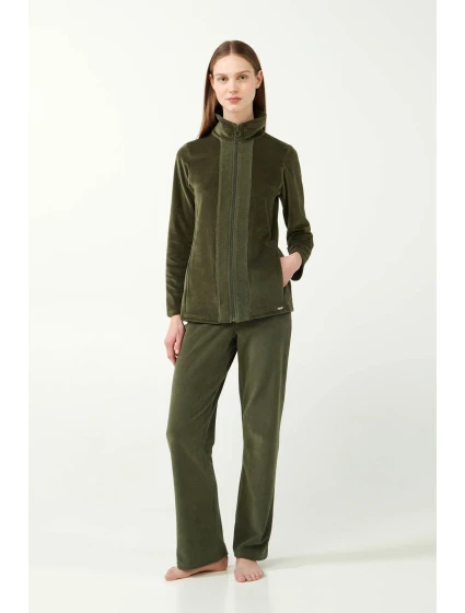 Vamp - Zamatové tepláky na zips 21141 - Vamp